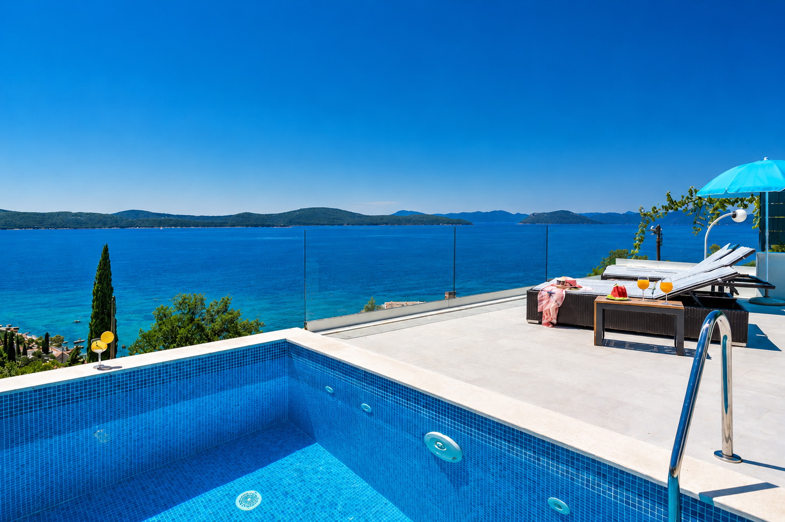 Luksuzna vila cca 220 m2 s bazenom | Prekrasan pogled na more i otoke | Dubrovnik okolica